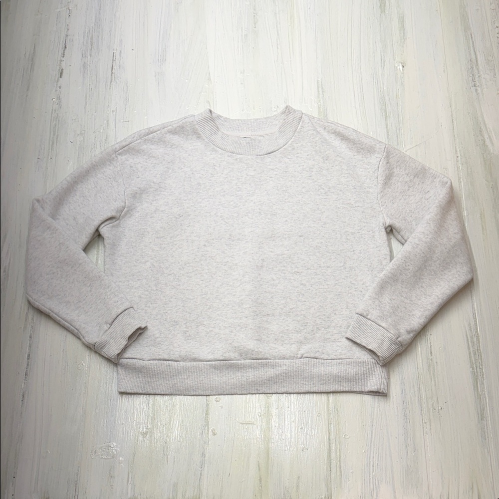 💚5/$25 SALE!💚 90 Degree By Reflex Light Heather Gray Crew Neck Sweater Sz M